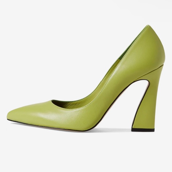 Ted Baker Women’s Teyma Pale Green Leather High Heels Pumps Size 7 NEW - Picture 1 of 15